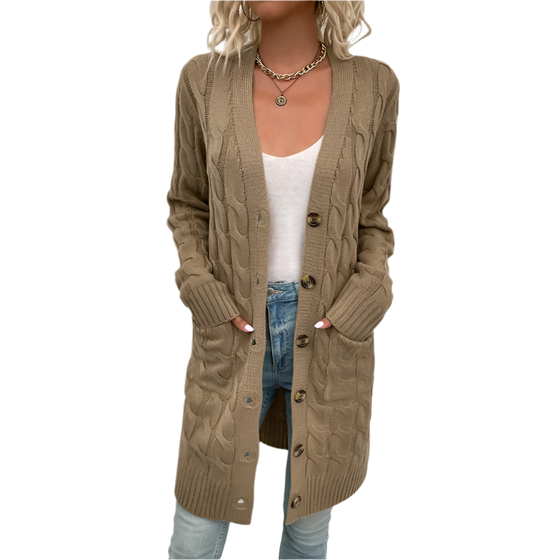 Marissa – Strickjacke mit Zopfmuster für Damen