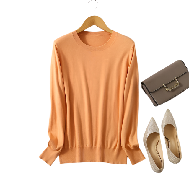 Lucia – Luxuriöser Damen Rundhalspullover