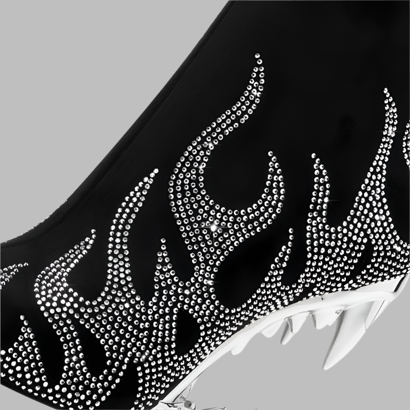 Luciana – Luxus Diamant-Spitzabsatzstiefel für Damen