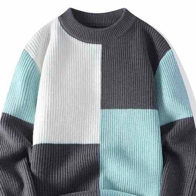 Matteo – Klassischer Plaid Strickpullover für Männer