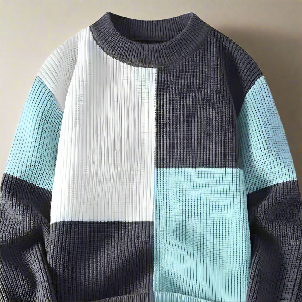 Matteo – Klassischer Plaid Strickpullover für Männer