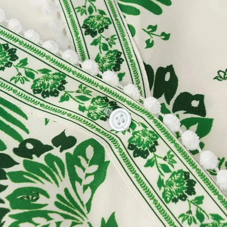 Adriana – Vintage Maxikleid mit Spitze und Ballonärmeln für Damen