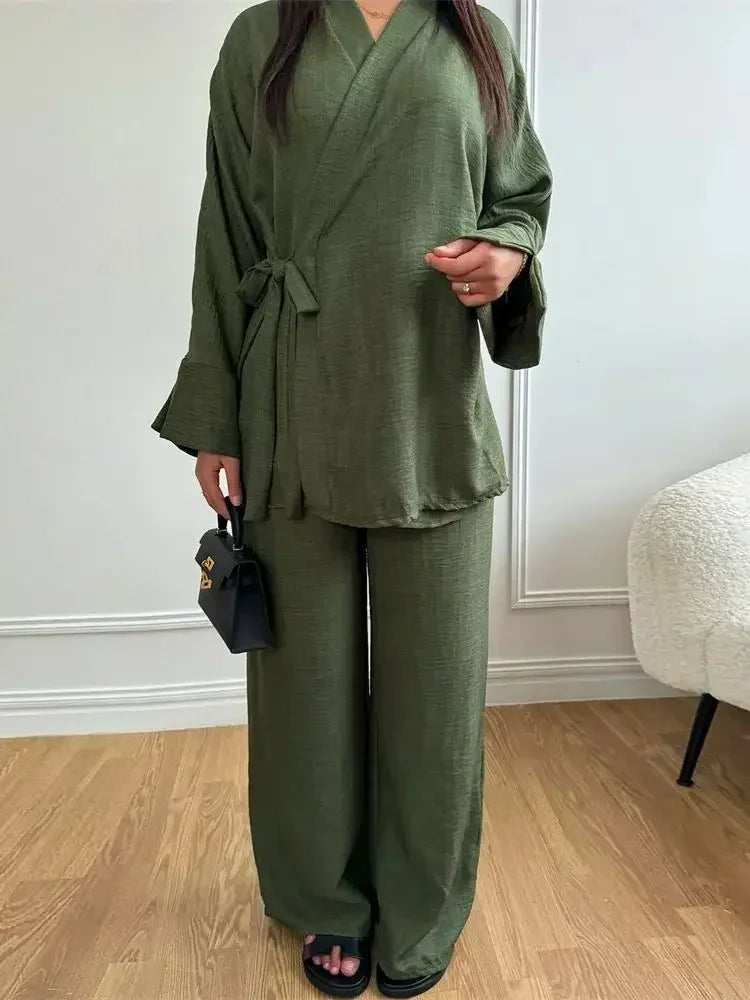 Layla – Elegantes Zweiteiliges Abaya-Set für Damen