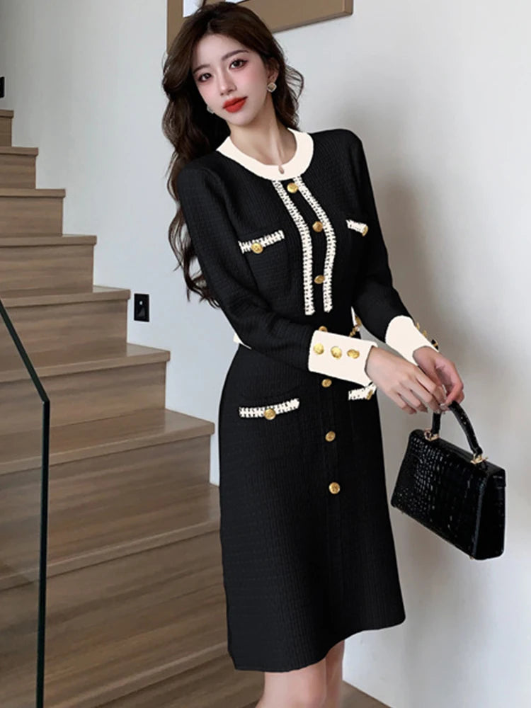 Alessia – Vintage Gestricktes Mini-Kleid für Damen