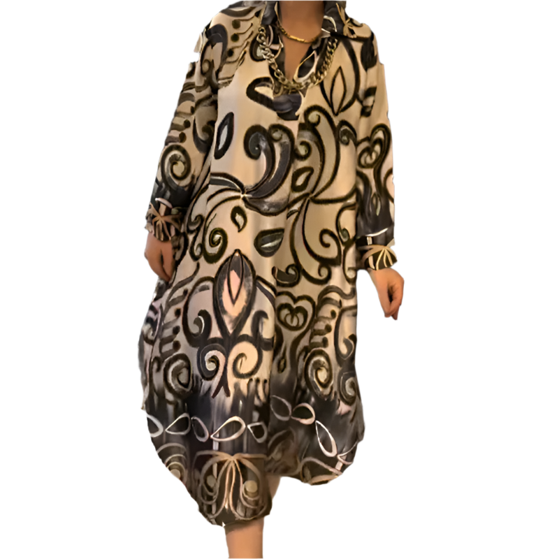 Bianca – Vintage-inspiriertes Boho-A-Linie Maxikleid für Damen