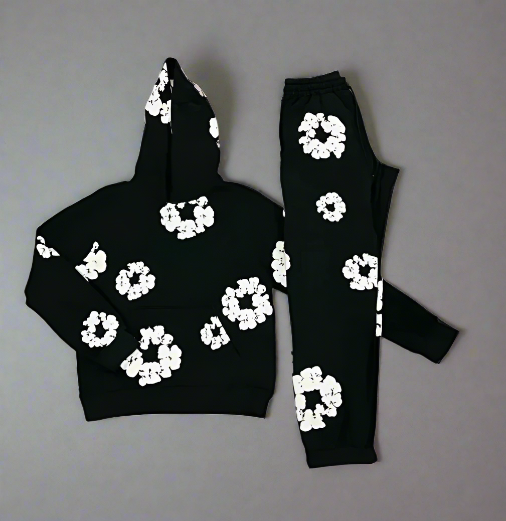 Luca – Ikonischer Unisex-Trainingsanzug mit Blumenprint Set