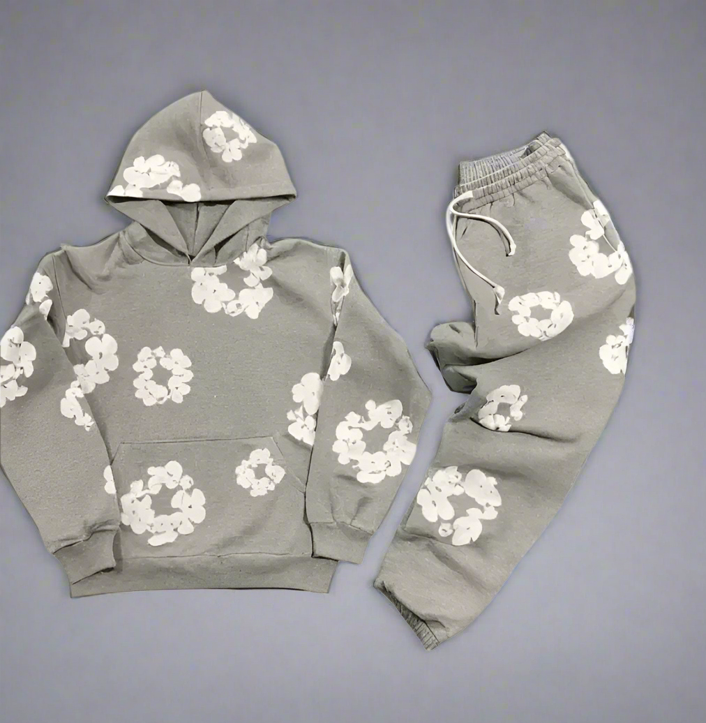 Luca – Ikonischer Unisex-Trainingsanzug mit Blumenprint Set