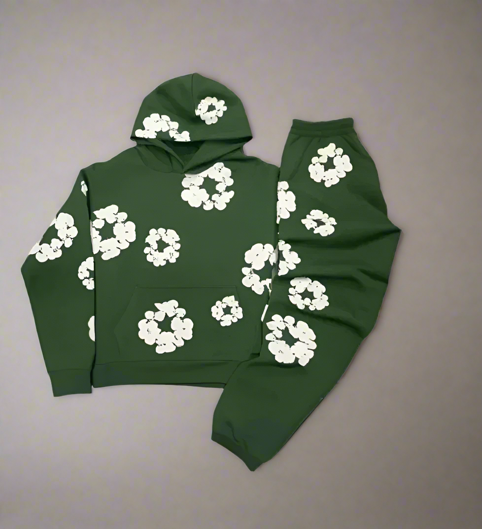 Luca – Ikonischer Unisex-Trainingsanzug mit Blumenprint Set