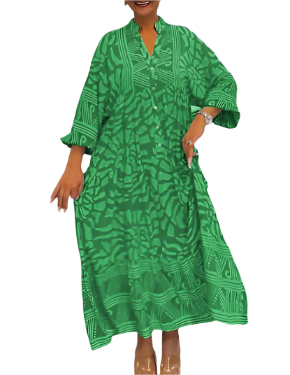 Marcella – Sommer-Chic Damen V-Ausschnitt Hemdkleid