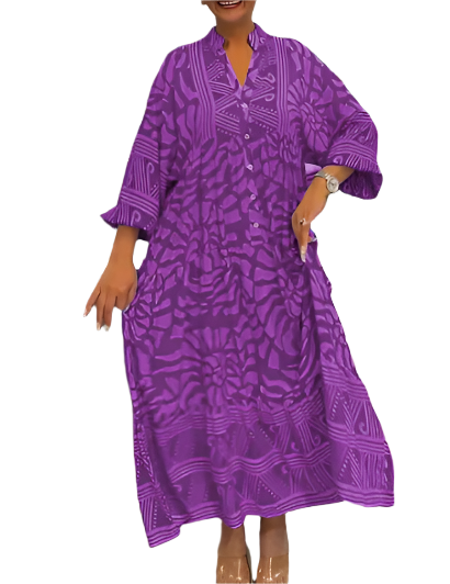 Marcella – Sommer-Chic Damen V-Ausschnitt Hemdkleid