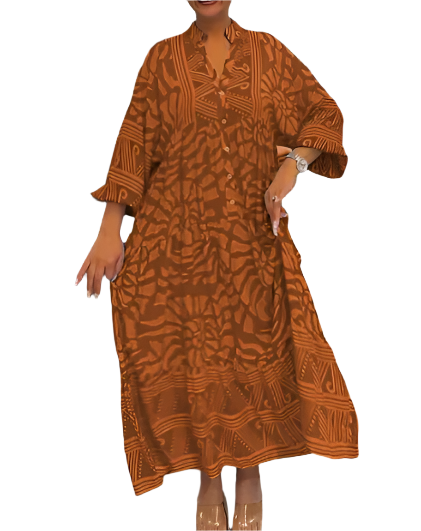 Marcella – Sommer-Chic Damen V-Ausschnitt Hemdkleid