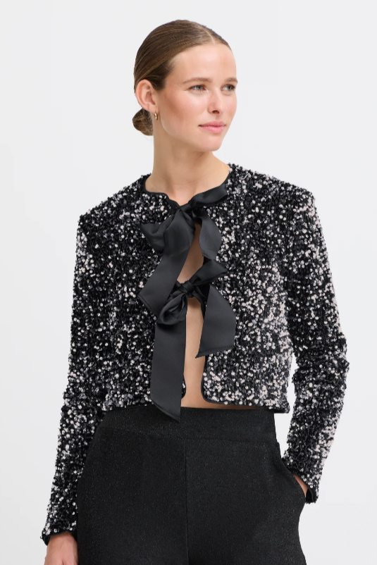 Isabella – Glitzernde Pailletten-Kurzjacke für Damen
