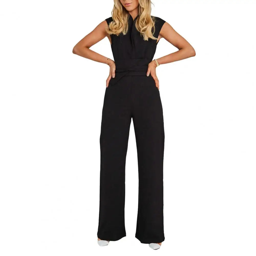 Lucia – Eleganter Ärmelloser Damen Jumpsuit mit Weiten Beinen