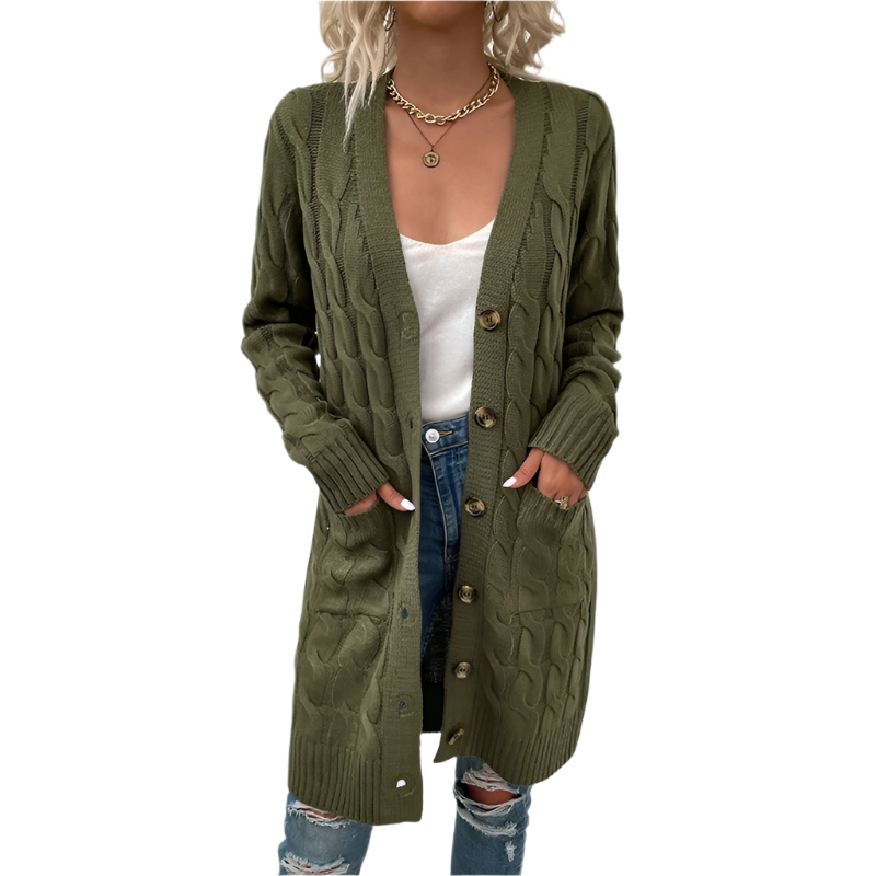 Marissa – Strickjacke mit Zopfmuster für Damen