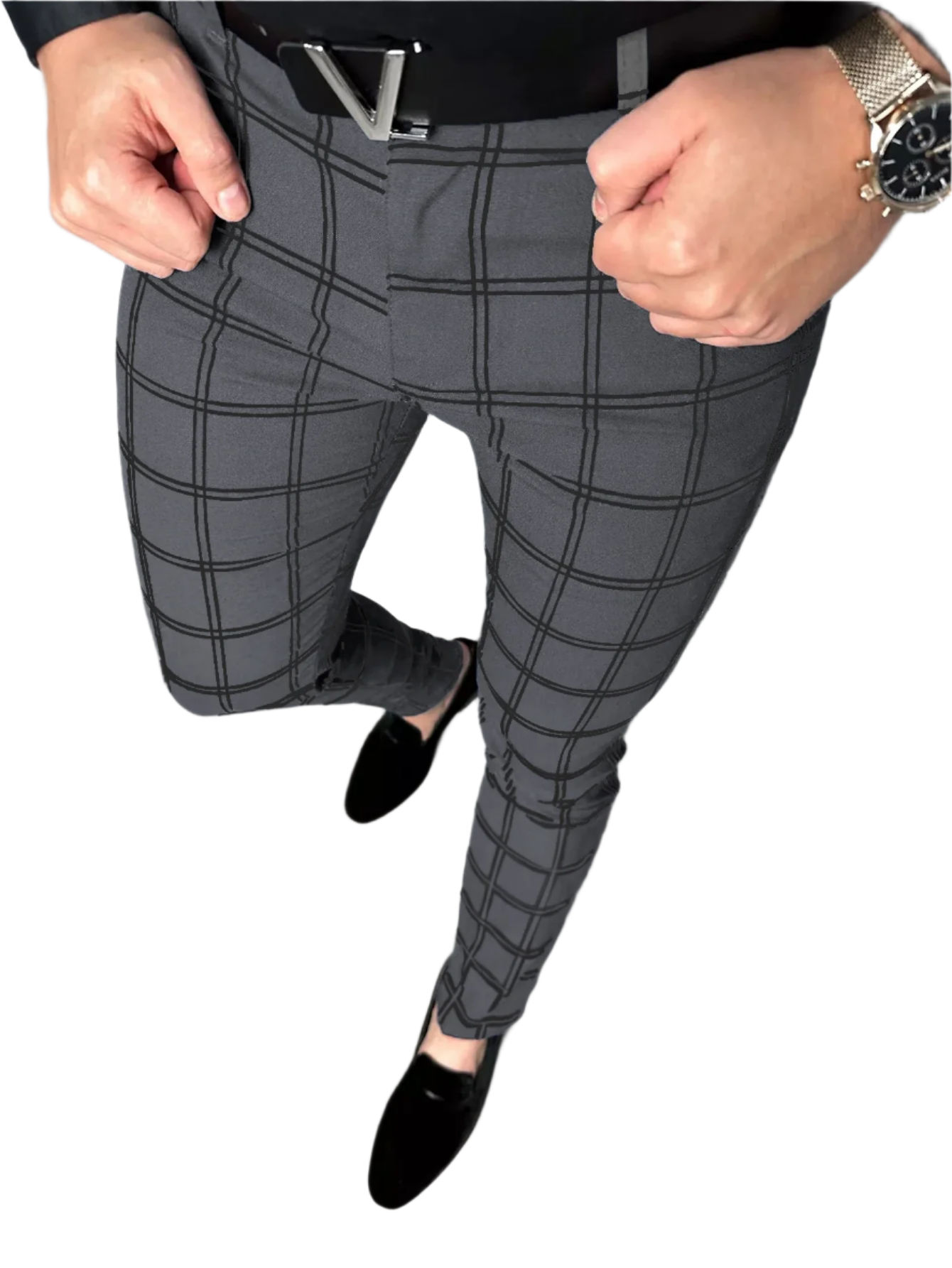 Giovanni – Kariertes Slim-Fit Herren-Hose