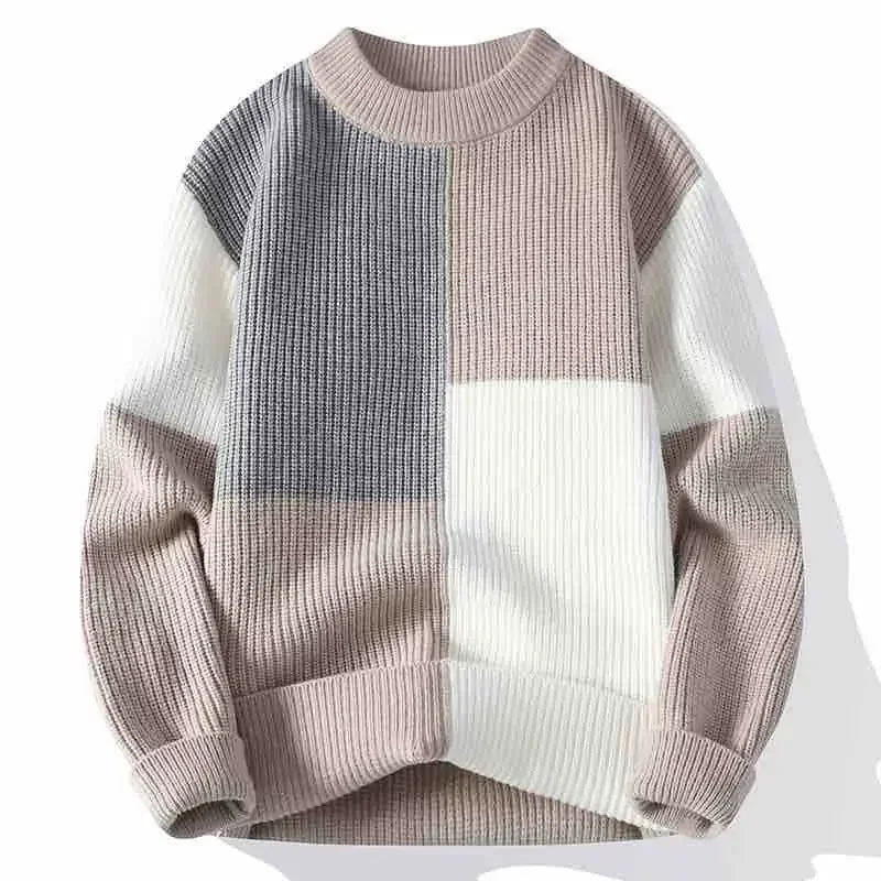 Matteo – Klassischer Plaid Strickpullover für Männer