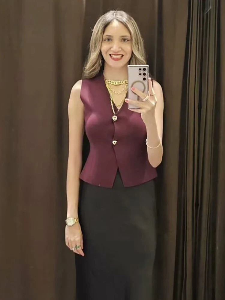 Via – Elegante Strick-Slim-Westen für Damen