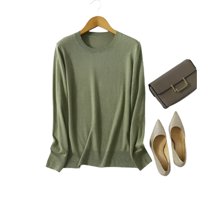 Lucia – Luxuriöser Damen Rundhalspullover