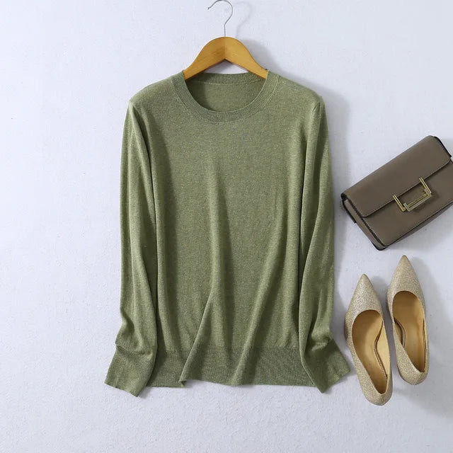 Lucia – Luxuriöser Damen Rundhalspullover