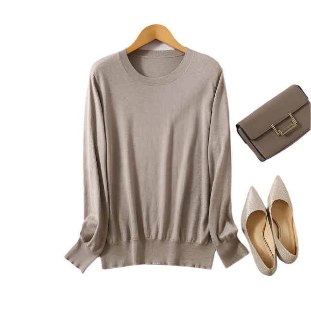 Lucia – Luxuriöser Damen Rundhalspullover