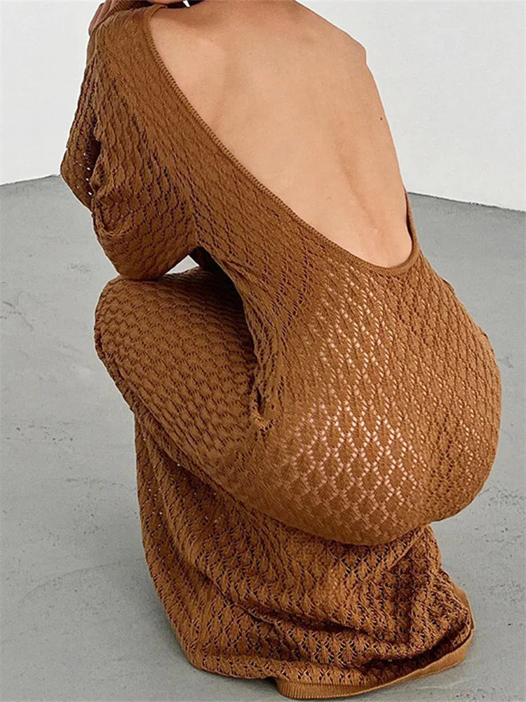 Alessia – Feminines Strickkleid mit tiefem V-Ausschnitt