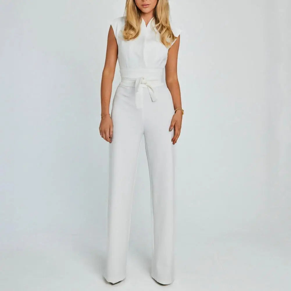 Lucia – Eleganter Ärmelloser Damen Jumpsuit mit Weiten Beinen