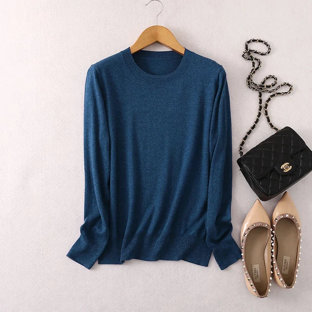 Lucia – Luxuriöser Damen Rundhalspullover