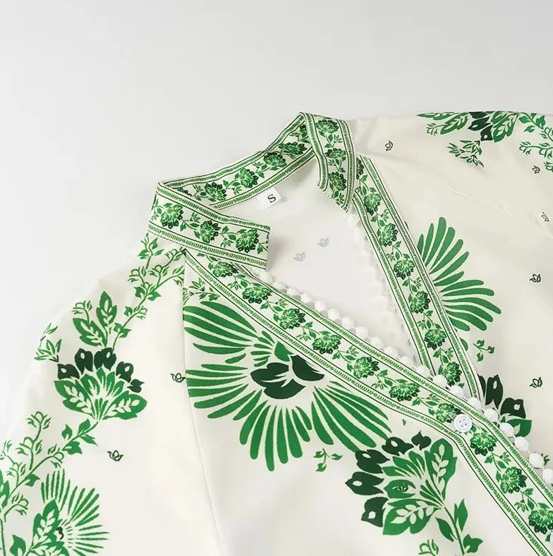 Adriana – Vintage Maxikleid mit Spitze und Ballonärmeln für Damen