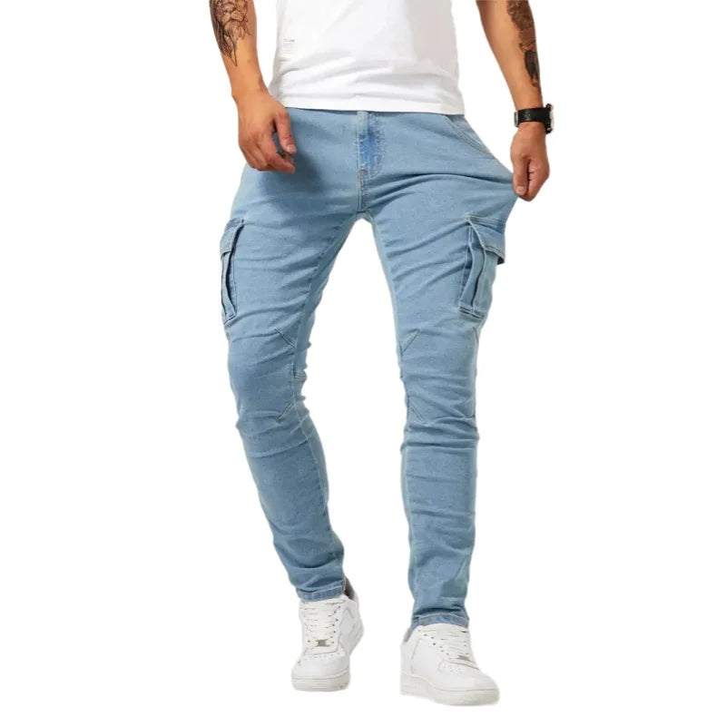 Marco – Multifunktionale Herren Denim Cargo Jeans