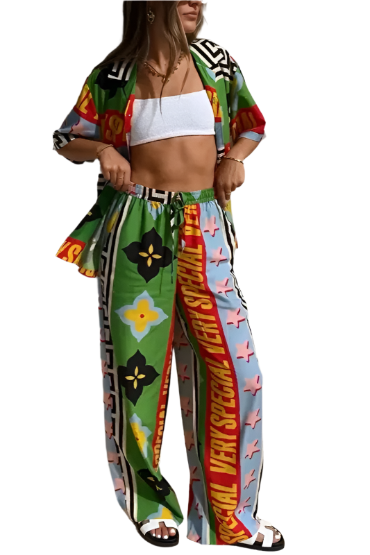 Giulia – Luxuriöses Boho Chiffon-Set für Damen