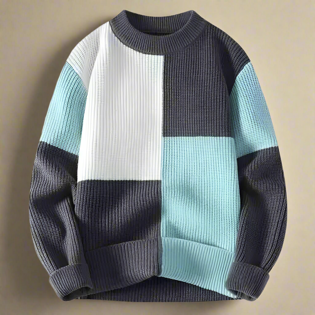 Matteo – Klassischer Plaid Strickpullover für Männer