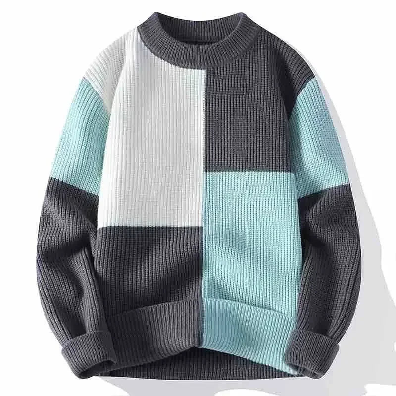 Matteo – Klassischer Plaid Strickpullover für Männer