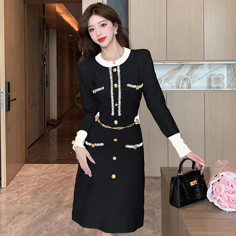 Alessia – Vintage Gestricktes Mini-Kleid für Damen