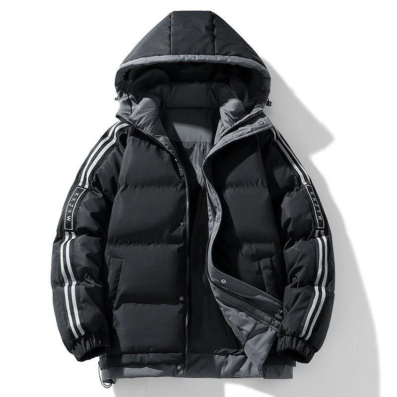 Lucas – Herren Winter Baumwolljacke mit Kapuze