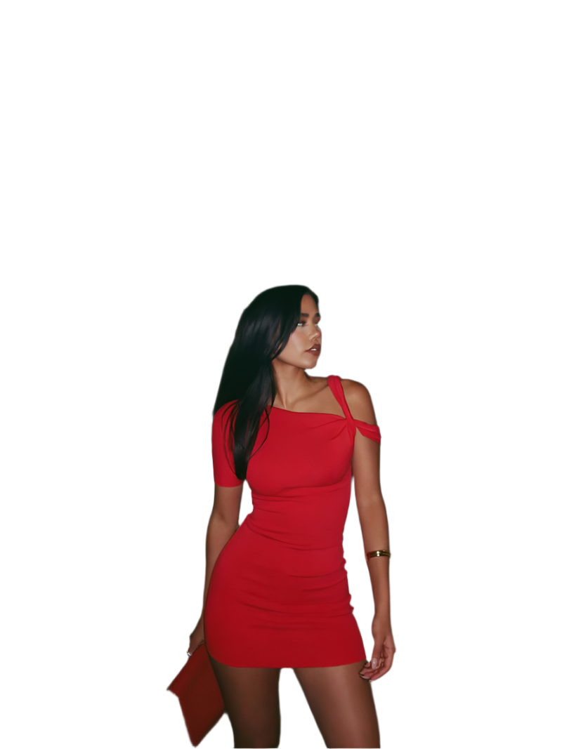 Isabella – Elegantes Einarm-Minikleid für Damen