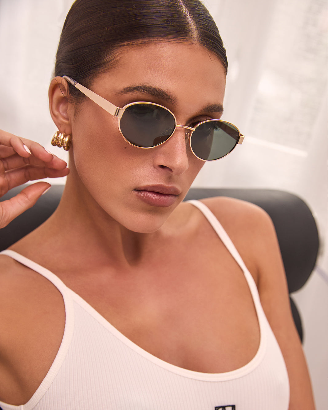Giovanna – Vintage Chic Runde Metallsonnenbrille für Damen