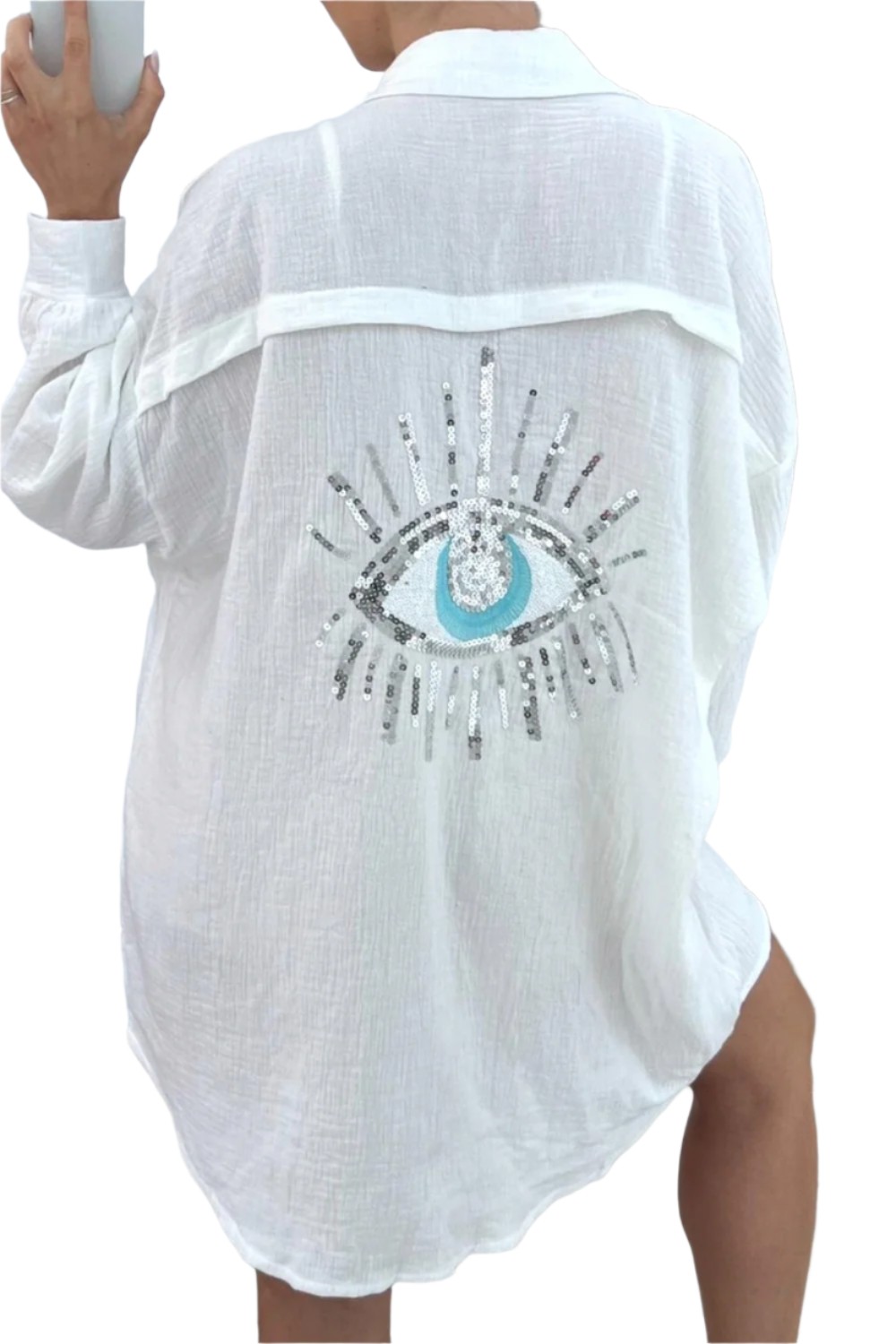 Sophie – Glamouröse Pailletten-Langarmbluse für Damen