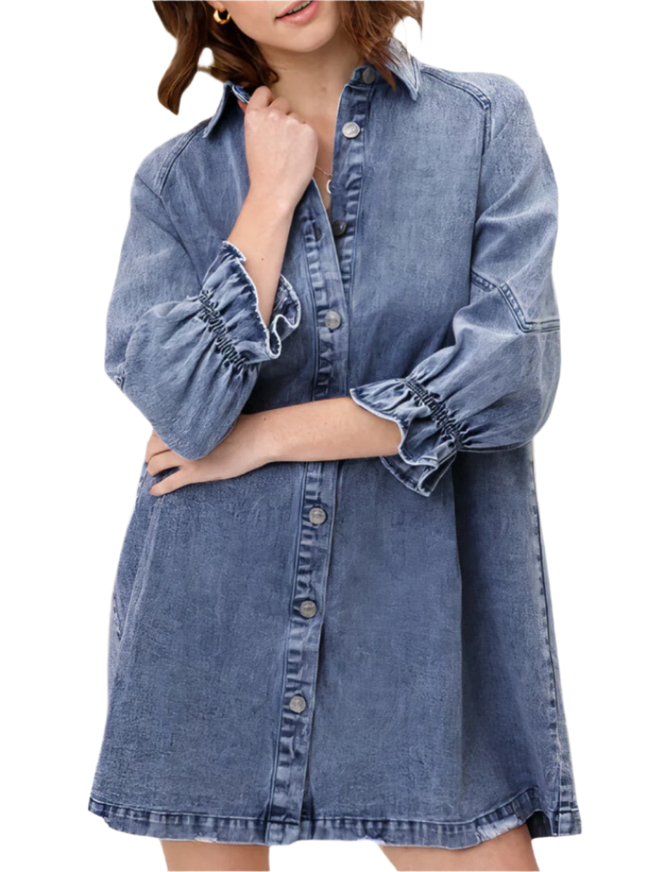 Francesca – Elegantes Damen Denim-Kleid