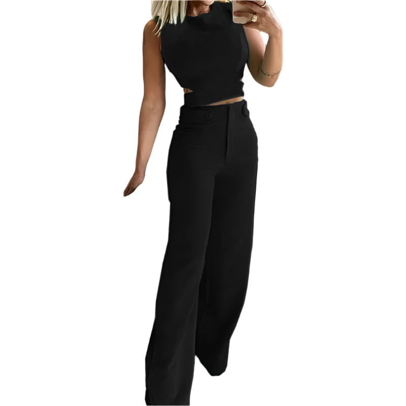 Sofia – Leichtes Sommer-Set mit Weitbeinhose für Damen