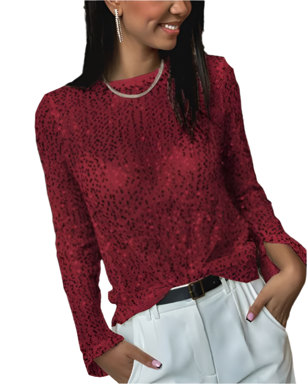 Rachel – Glitzerndes Damen Hemd mit Pailletten