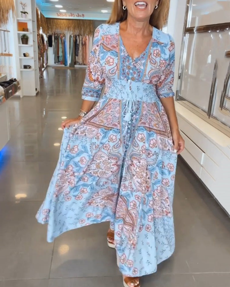 Paula – Maxi-Kleid im Ethno-Muster für Damen