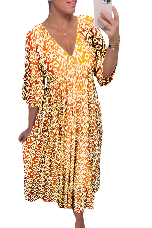 Matilda – V-Ausschnitt Maxikleid für Damen