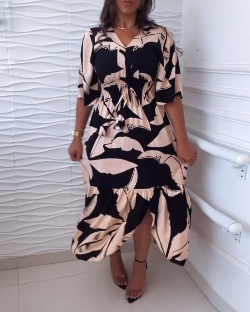 Camelia – Elegantes Damenkleid mit V-Ausschnitt