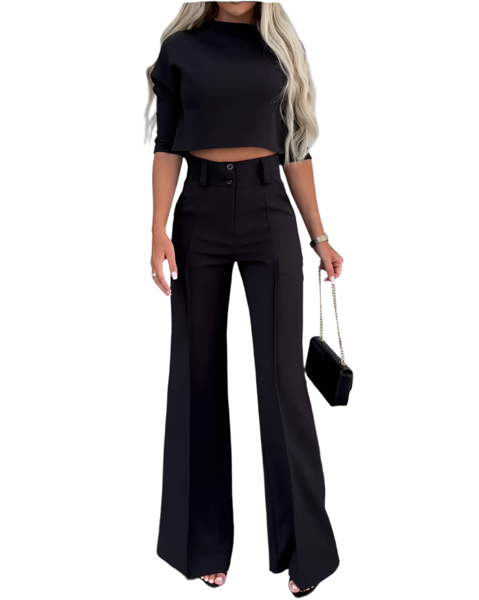 Isabella – Elegantes lässiges Blusen- und Hosenset für Damen