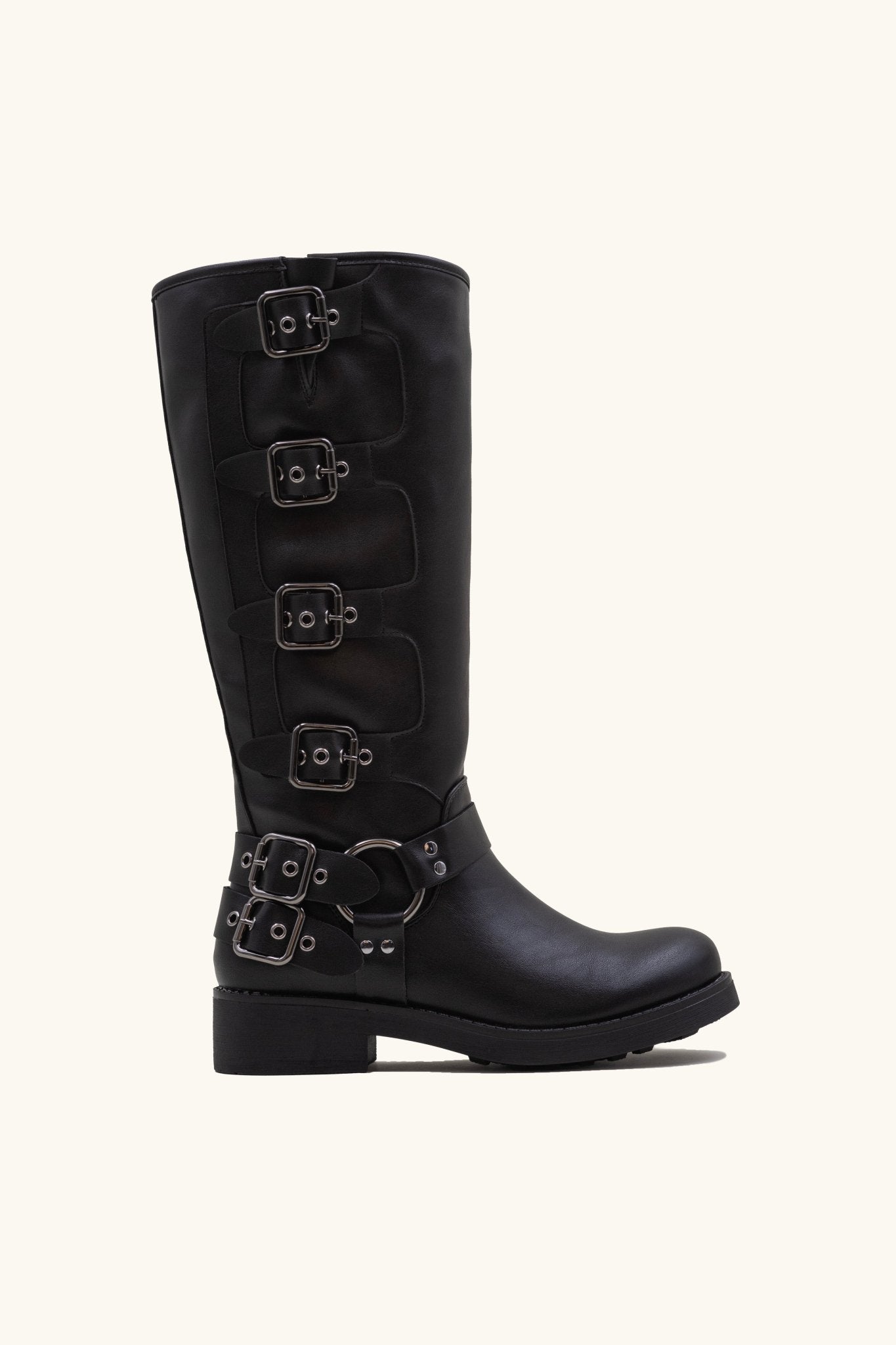 Giulia – Multi-Strap Damen Bikerstiefel für einen urbanen, rebellischen Stil