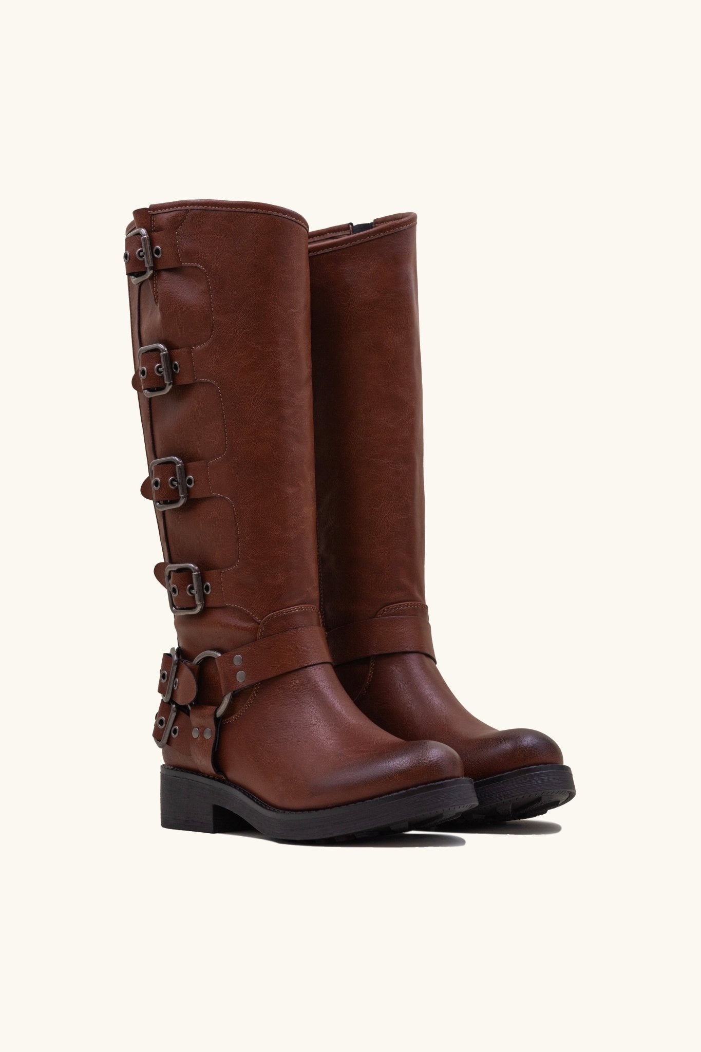 Giulia – Multi-Strap Damen Bikerstiefel für einen urbanen, rebellischen Stil