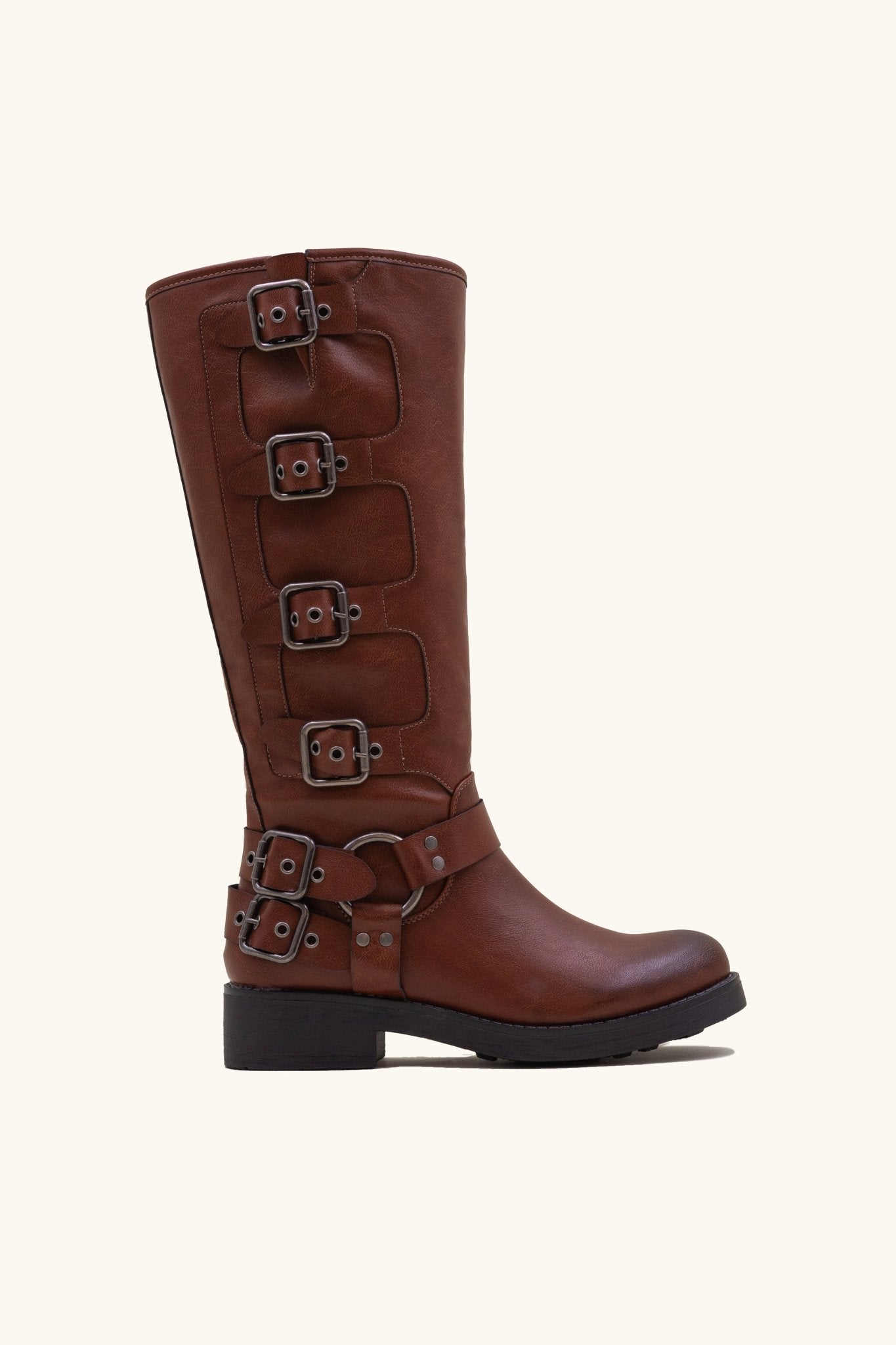 Giulia – Multi-Strap Damen Bikerstiefel für einen urbanen, rebellischen Stil