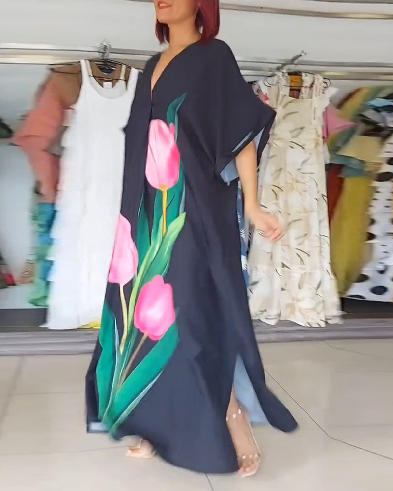 Lena – Frauen Kleid mit Tulpenmuster