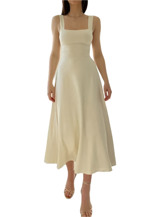 Isabella – Elegantes Damenkleid mit breiten Trägern