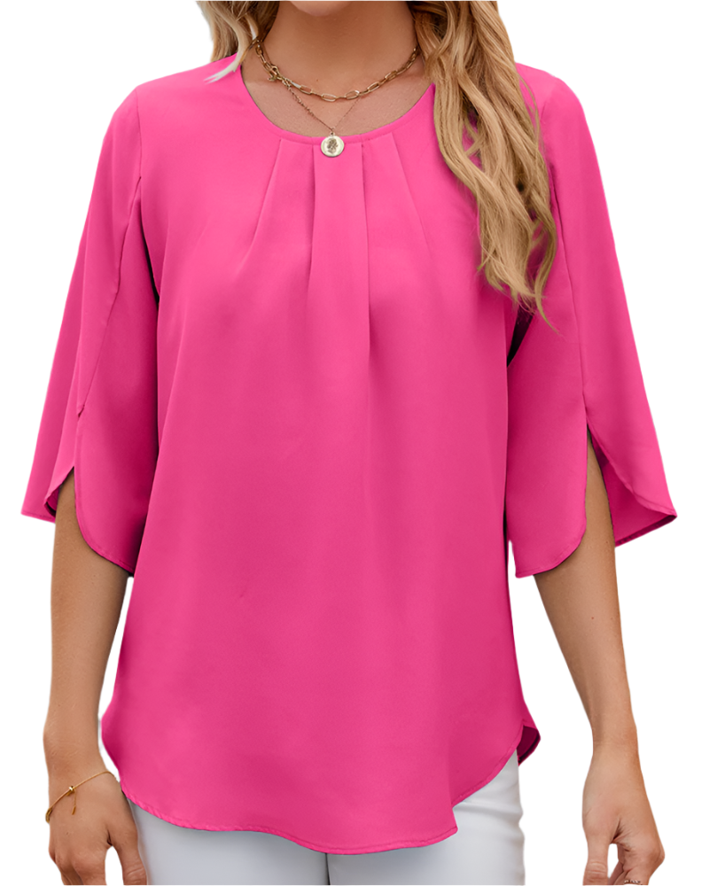 Isabella – Elegante Plissierte Bluse für Damen